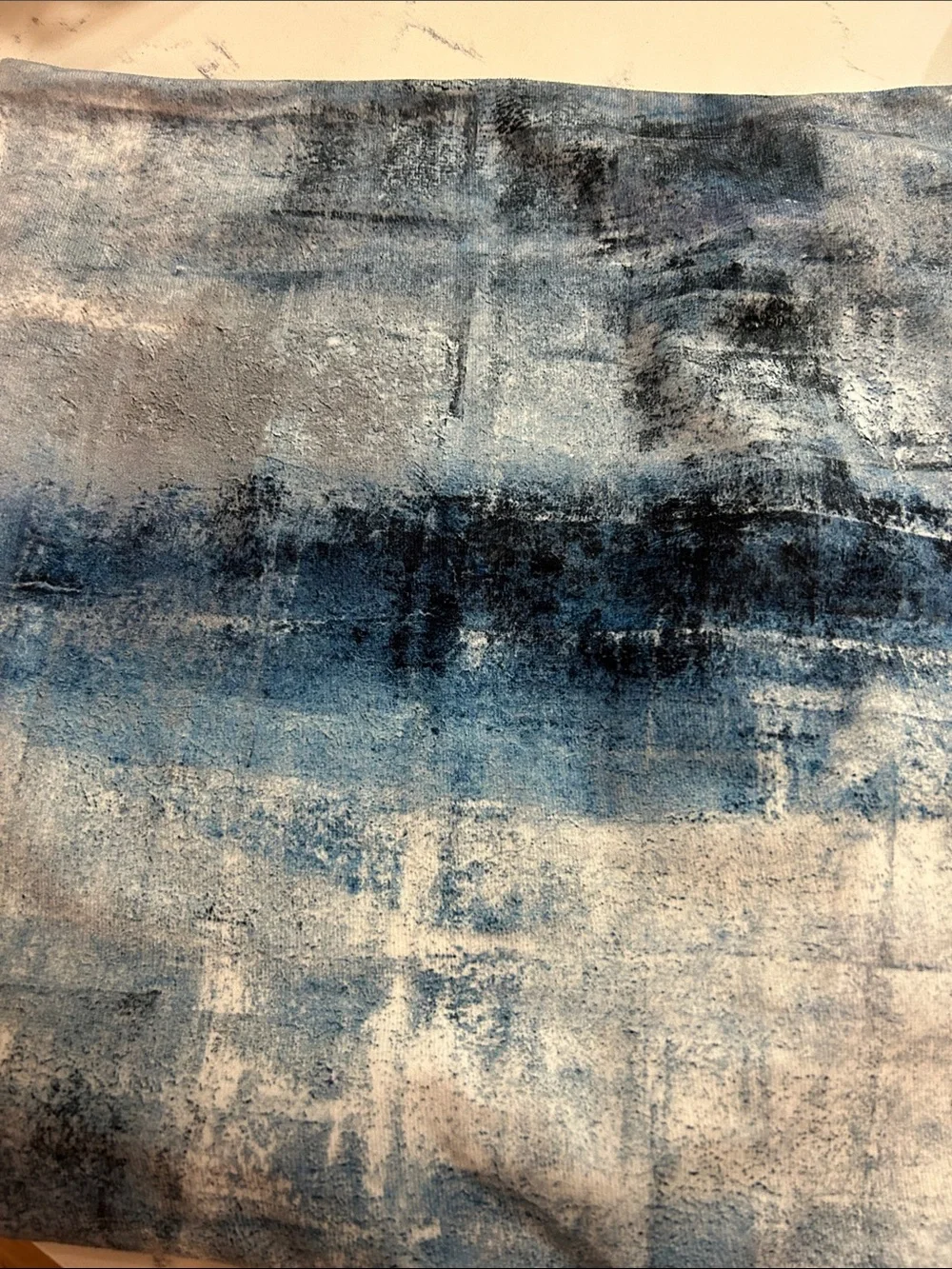 (2) Blue Abstract Velvet Throw Pillow Covers – Pair